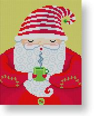 click here to view larger image of Santas Mug (hand painted canvases)