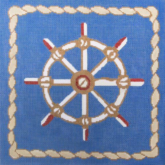 click here to view larger image of Captains Wheel (hand painted canvases)