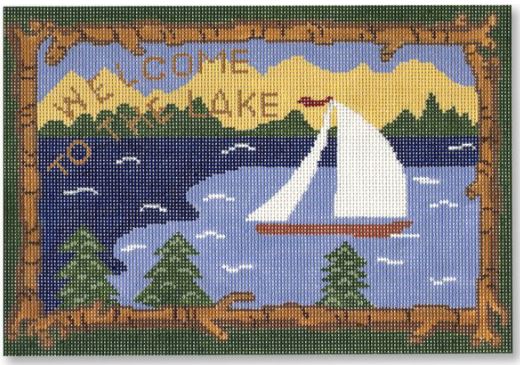 click here to view larger image of Welcome to the Lake (hand painted canvases)