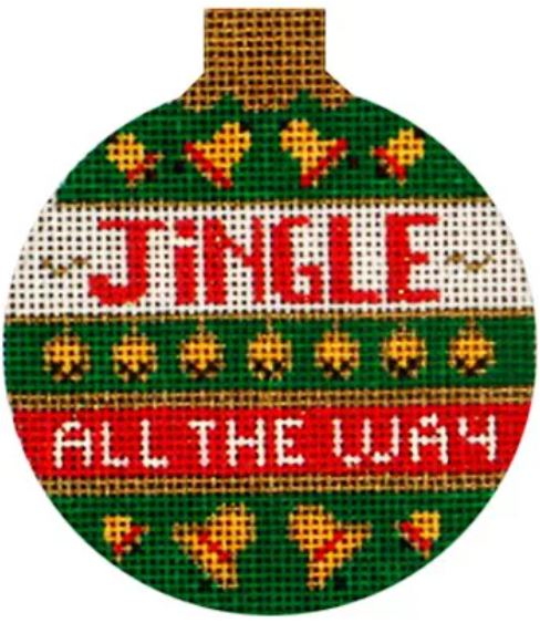 click here to view larger image of Jingle All the Way w/Ball Top (hand painted canvases)