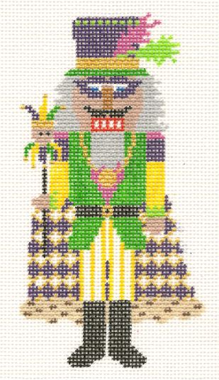 click here to view larger image of Mardi Gras Reveler Nutcracker (hand painted canvases)