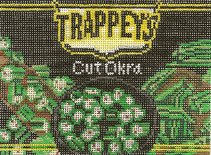 click here to view larger image of Trappey Okra (hand painted canvases)