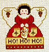 click here to view larger image of Ho! Ho! Ho! (red) Mini Angel (hand painted canvases)