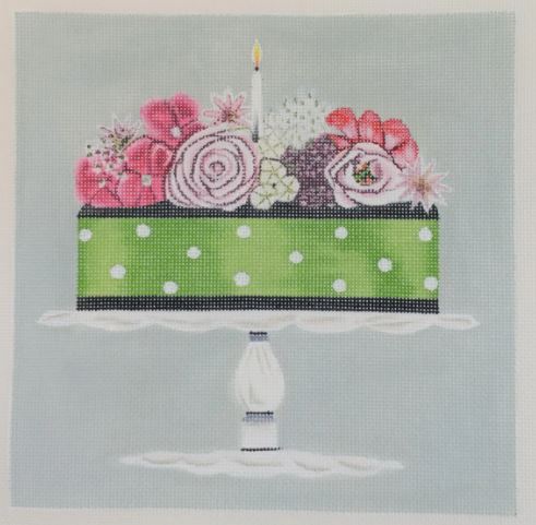 click here to view larger image of Floral Cake (hand painted canvases)