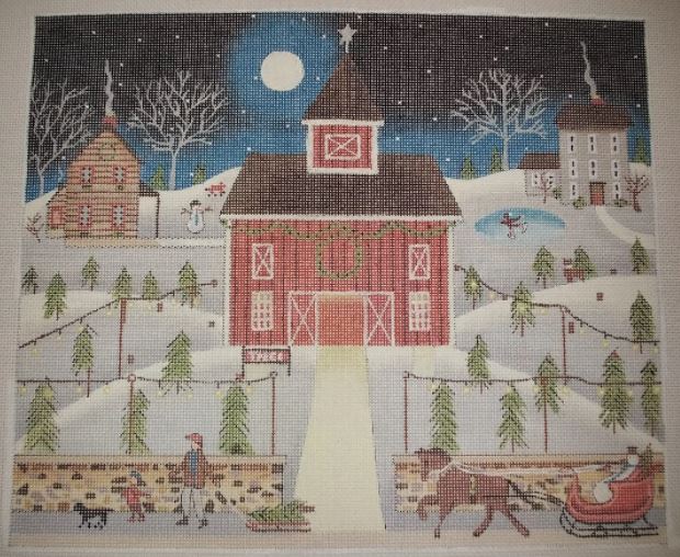click here to view larger image of Christmas Tree Farm (hand painted canvases)