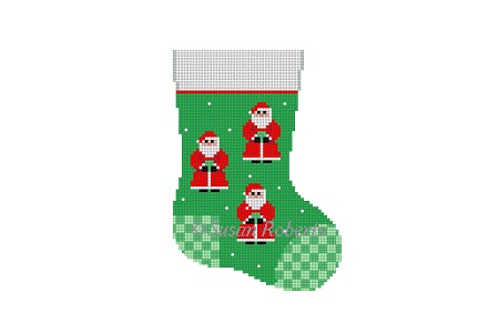 click here to view larger image of Santas Mini Stocking (hand painted canvases)
