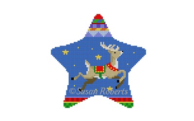click here to view larger image of Star - Flying Reindeer (hand painted canvases)