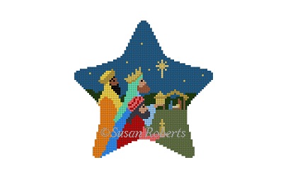 click here to view larger image of Star - Three Kings (hand painted canvases)