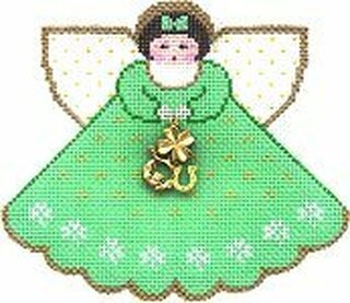 click here to view larger image of Luck O the Irish Angel w/Charm (hand painted canvases)