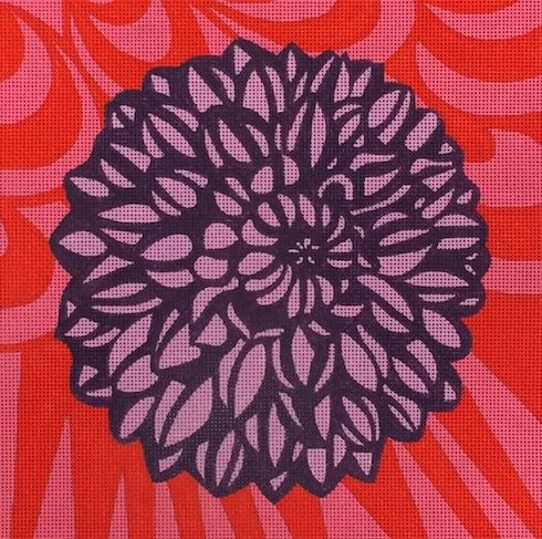 click here to view larger image of Dahlia (hand painted canvases)