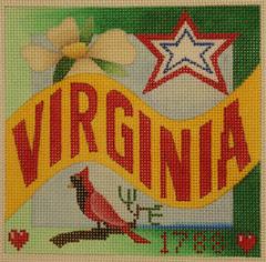 click here to view larger image of Postcard - Virginia  (hand painted canvases)