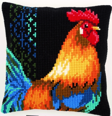 click here to view larger image of Rooster Cushion (needlepoint kits)