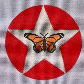 click here to view larger image of Texas Ornament - Monarch (hand painted canvases)