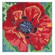 click here to view larger image of Dazzle Poppy (hand painted canvases)