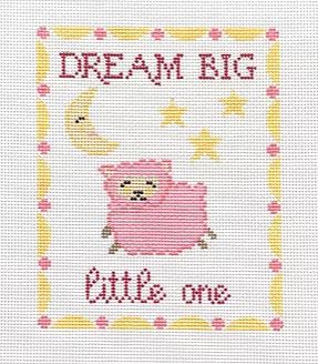 click here to view larger image of Dream Big - Pink (hand painted canvases)