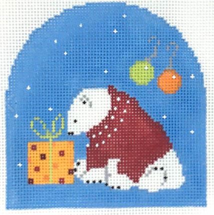 click here to view larger image of Polar Bear/Red Sweater (hand painted canvases)