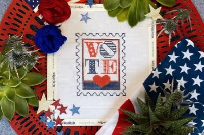 click here to view larger image of Vote Stamp (hand painted canvases)
