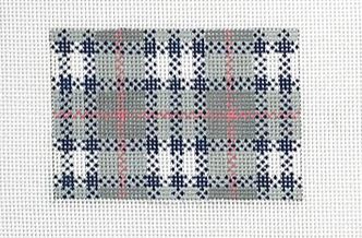 click here to view larger image of Grey/Blue Plaid (Vineyard Vines)  (hand painted canvases)