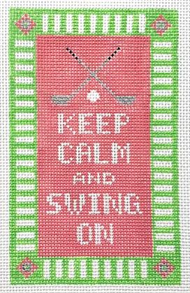 click here to view larger image of Keep Calm and Swing On (hand painted canvases)