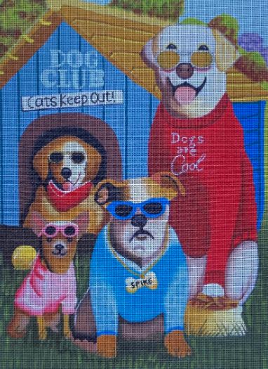 click here to view larger image of Dogs are Cool (hand painted canvases)