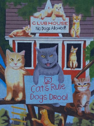 click here to view larger image of Cats Rule (hand painted canvases)