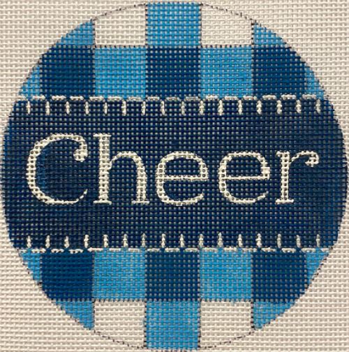 click here to view larger image of Navy Gingham - Cheer (hand painted canvases)