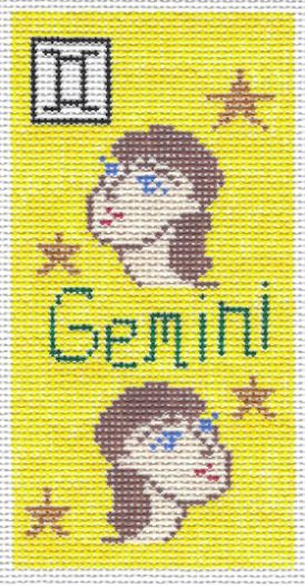 click here to view larger image of Zodiac - Gemini Eyeglass Case (hand painted canvases)