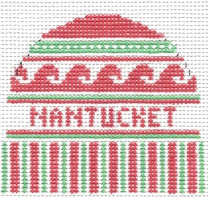 click here to view larger image of Nantucket Hat (hand painted canvases)
