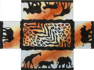 click here to view larger image of Safari Silhouettes (hand painted canvases)