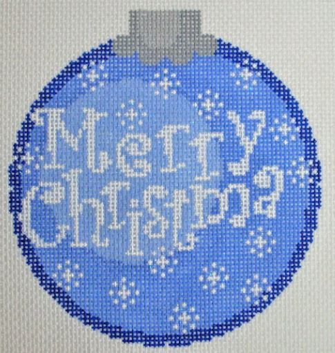 click here to view larger image of Merry Christmas - Blue (hand painted canvases)