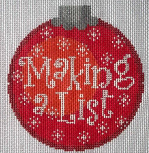 click here to view larger image of Making a List - Red (hand painted canvases)