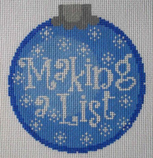 click here to view larger image of Making a List - Blue (hand painted canvases)