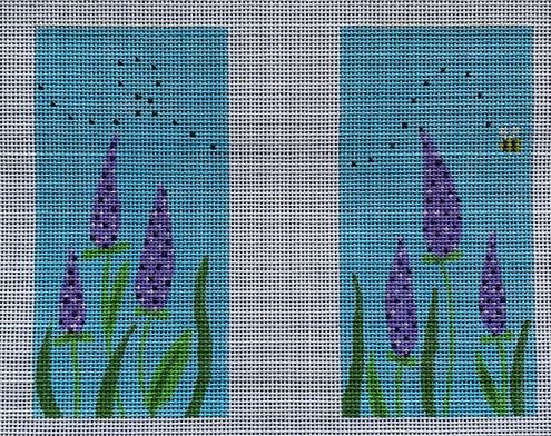 click here to view larger image of Lavender Eyeglass Case (hand painted canvases)