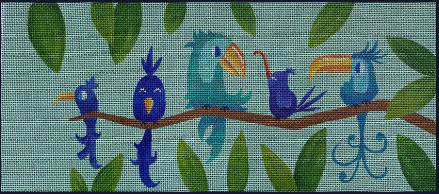 click here to view larger image of Birds on a Branch  (hand painted canvases)