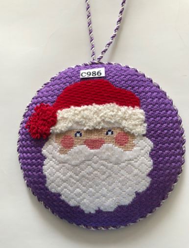 click here to view larger image of Smiley Santa (hand painted canvases)