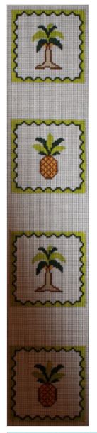 click here to view larger image of Palm/Pineapple Coasters (hand painted canvases)