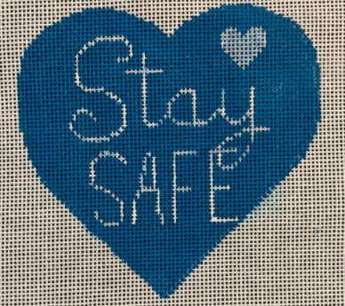 click here to view larger image of Heart - Stay Safe (hand painted canvases)