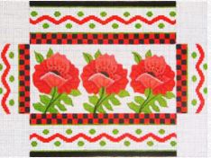 click here to view larger image of Red Poppies Brick Cover   (hand painted canvases)