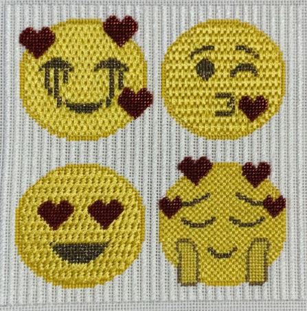 click here to view larger image of Emoji - Loving   (hand painted canvases)