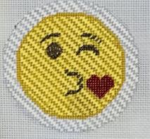 click here to view larger image of Emoji - Blowing Kiss   (hand painted canvases)