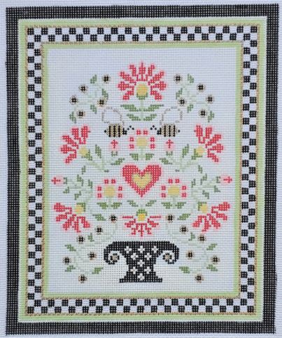click here to view larger image of Valentine Sampler, A (hand painted canvases)