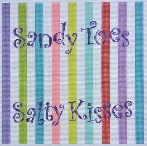 click here to view larger image of Sandy Toes Salty Kisses (hand painted canvases)