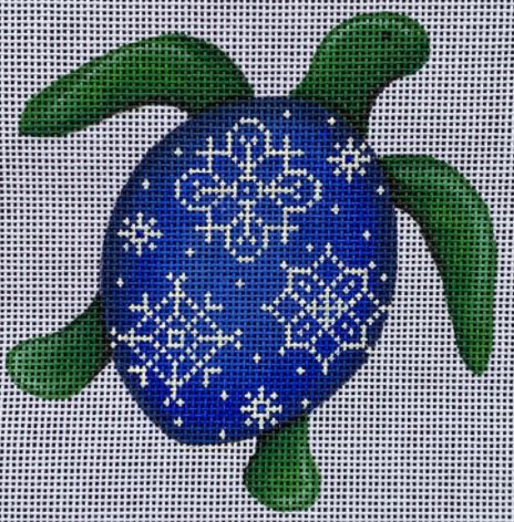 click here to view larger image of Turtle w/Snowflakes (hand painted canvases)