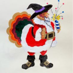 click here to view larger image of Rooster - All Holiday (hand painted canvases)