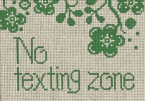 click here to view larger image of No Texting Zone (hand painted canvases)