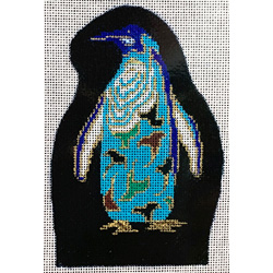 click here to view larger image of Cloisonne Penguin (hand painted canvases)