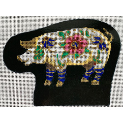 click here to view larger image of Cloisonne Pig (hand painted canvases)