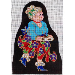 click here to view larger image of Cloisonne Mrs Claus (hand painted canvases)