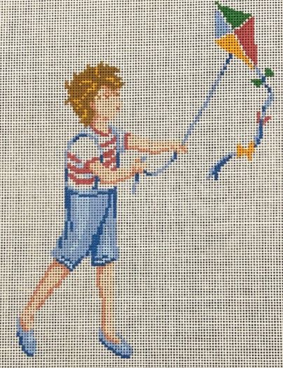 click here to view larger image of Boy w/Kite (hand painted canvases)
