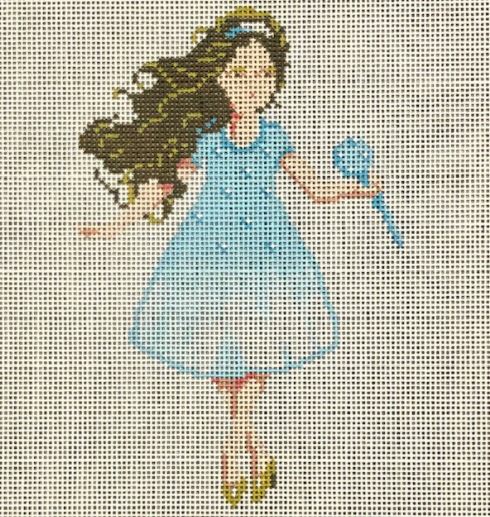 click here to view larger image of Girl in a Blue Dress (hand painted canvases)